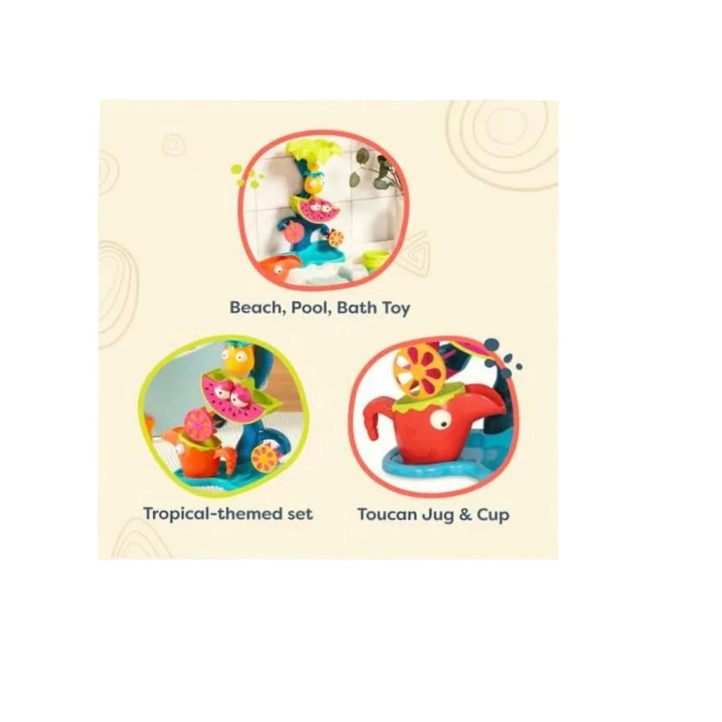 Set de juego rueda de agua para el baño