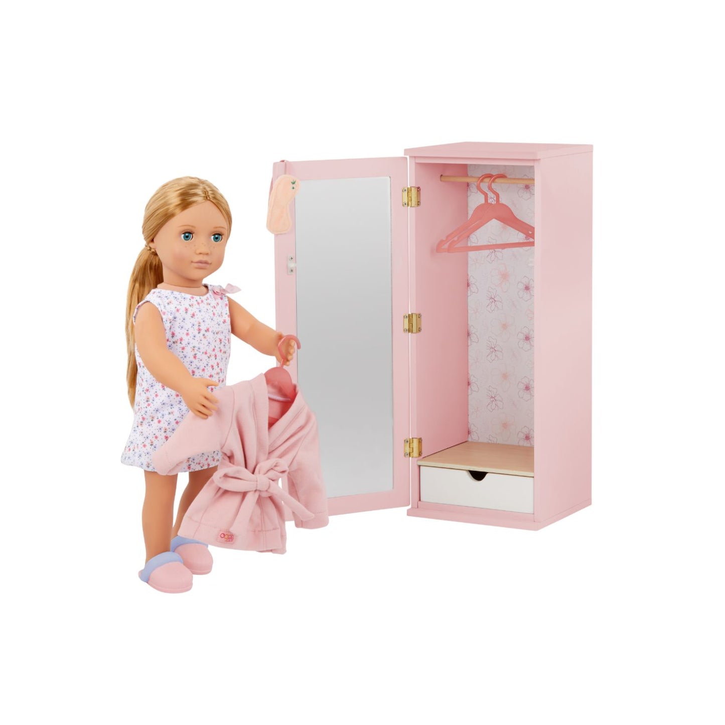 Closet de madera para muñeca