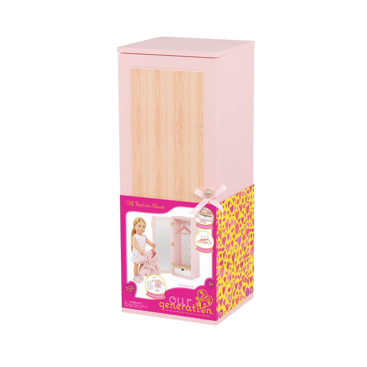 Pack Muñeca Our Generation Clara El Cascanueces 46 cm + Closet de Madera