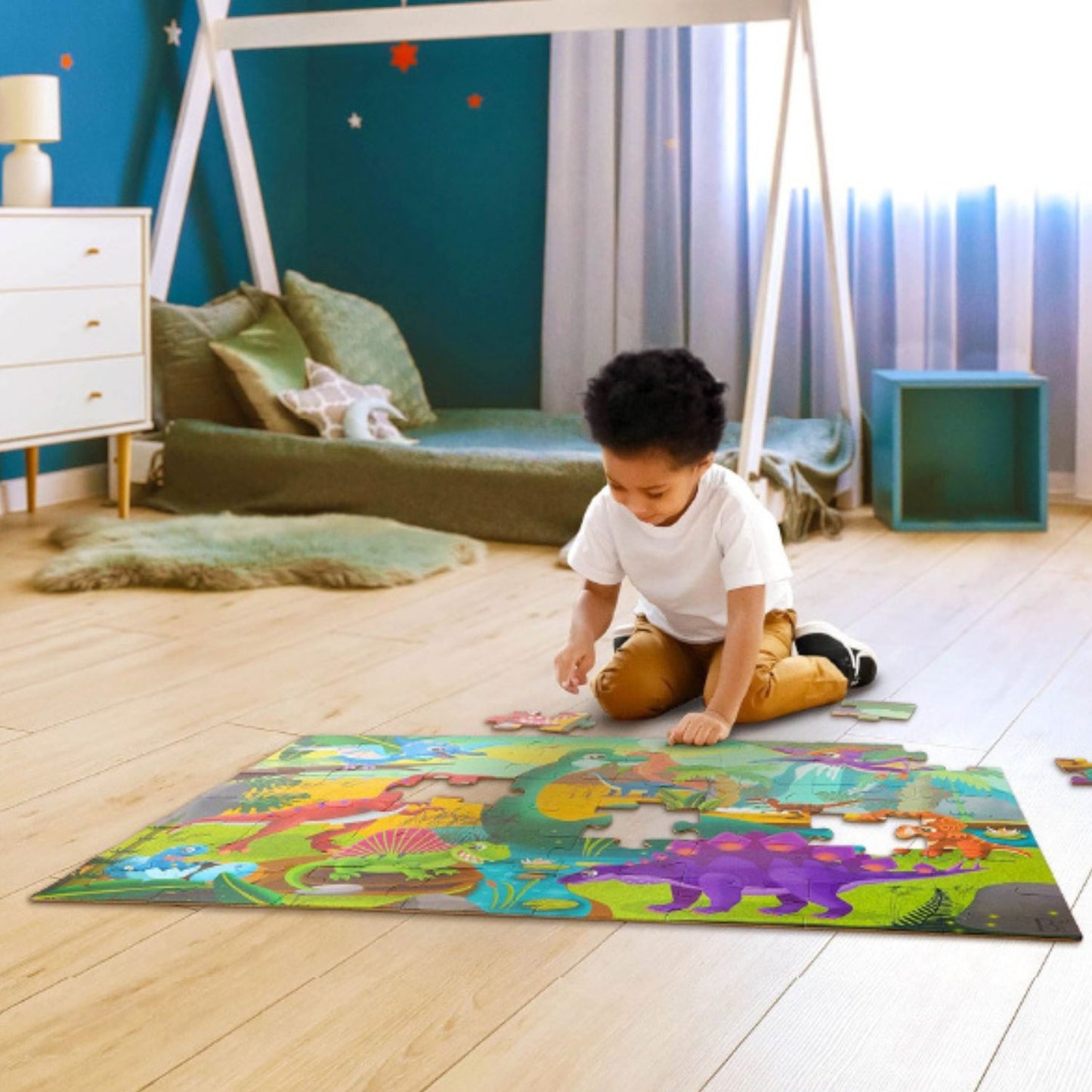 Puzzle Gigante De Piso - Dinosaurios 48 Piezas