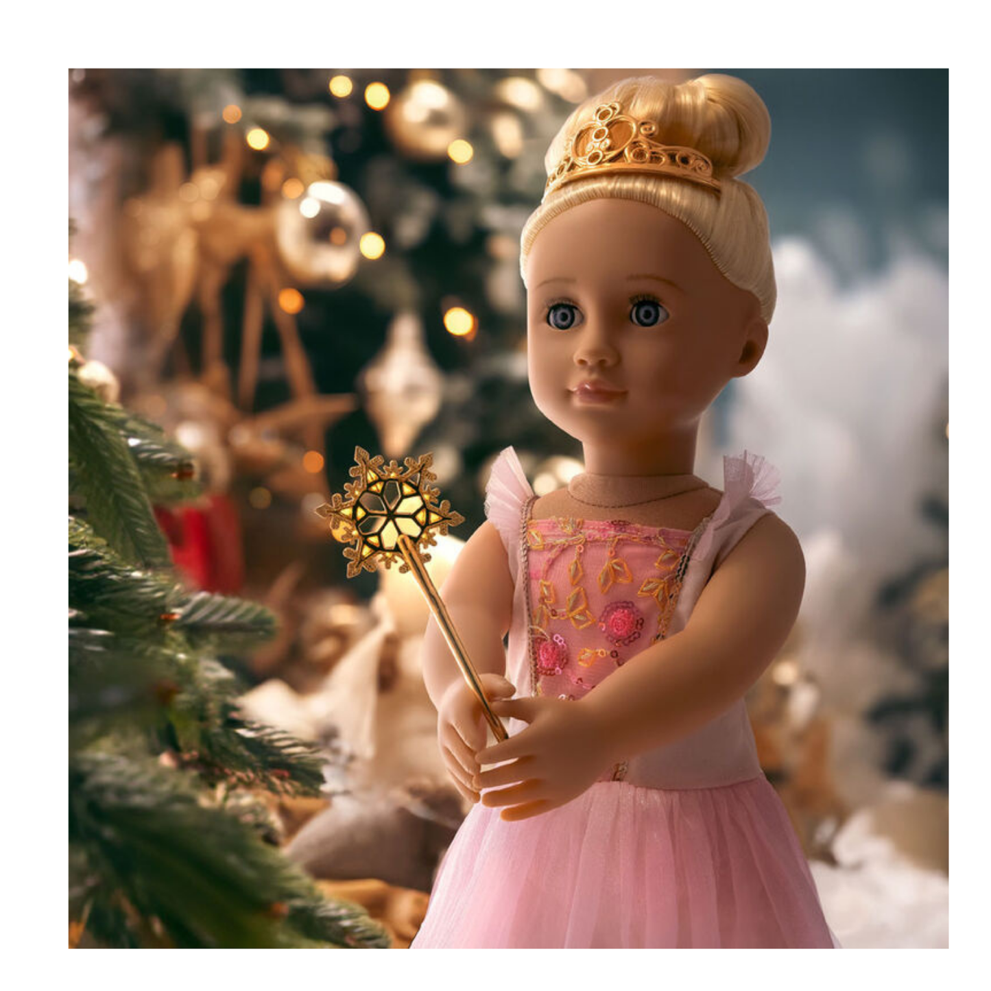 Muñeca Lalia con vestido de hada y varita