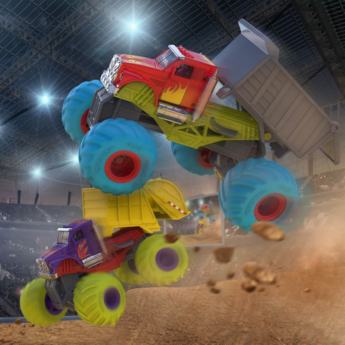 Monster Trucks de reciclaje y descarga