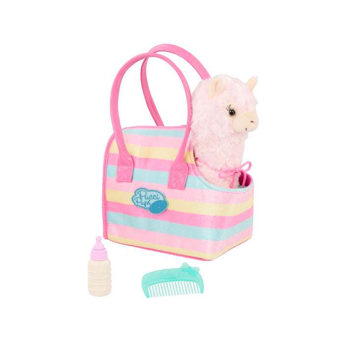 Llama con bolso