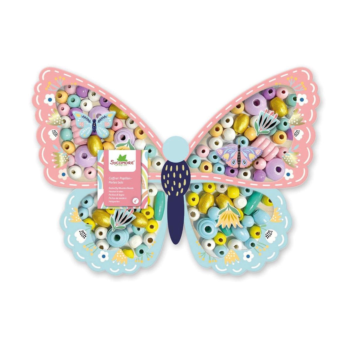 Set Cuentas de Madera - Mariposas