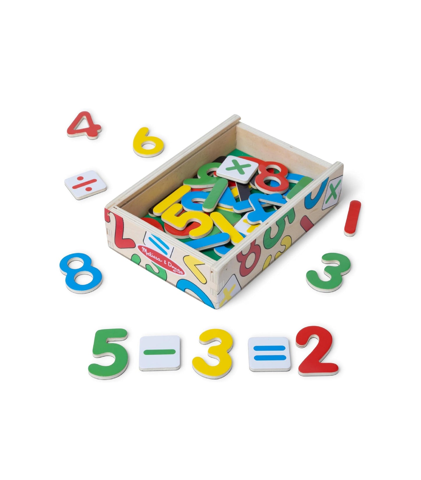 Imanes números de madera