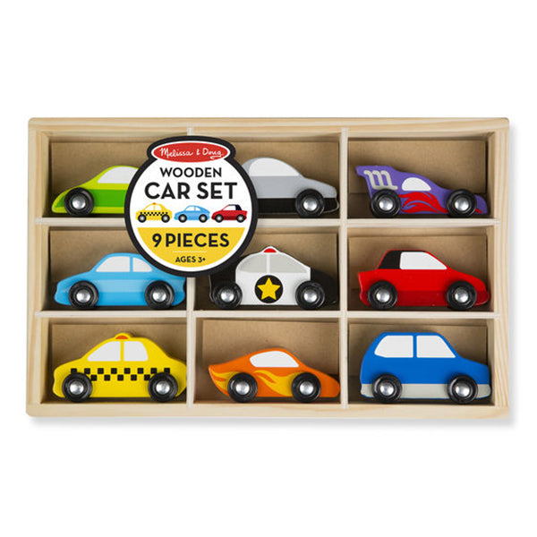 Set autos de madera