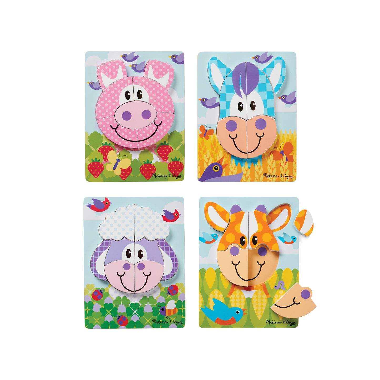 Pack 4 puzzles Granja