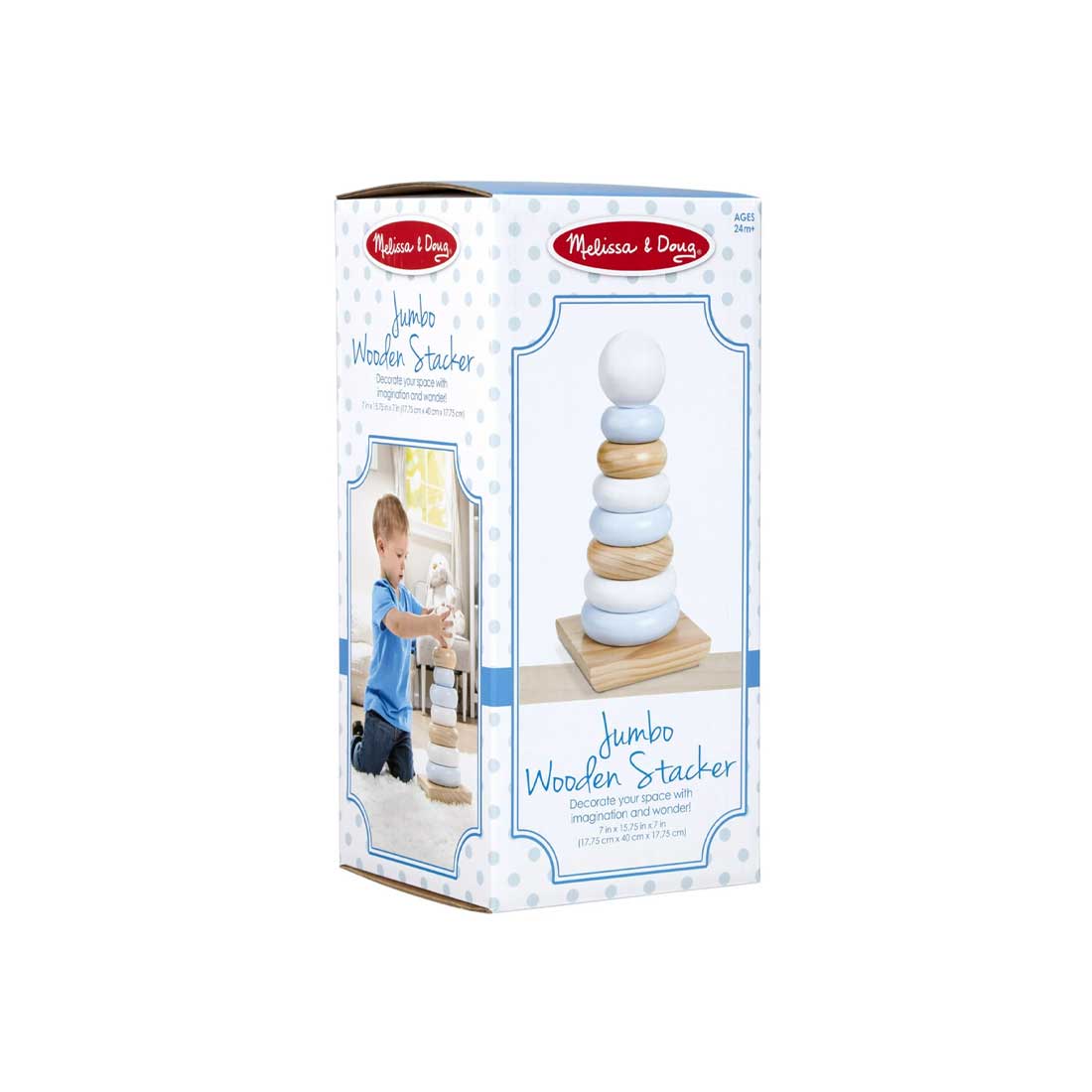 Anillos de madera para apilar - Set Jumbo natural