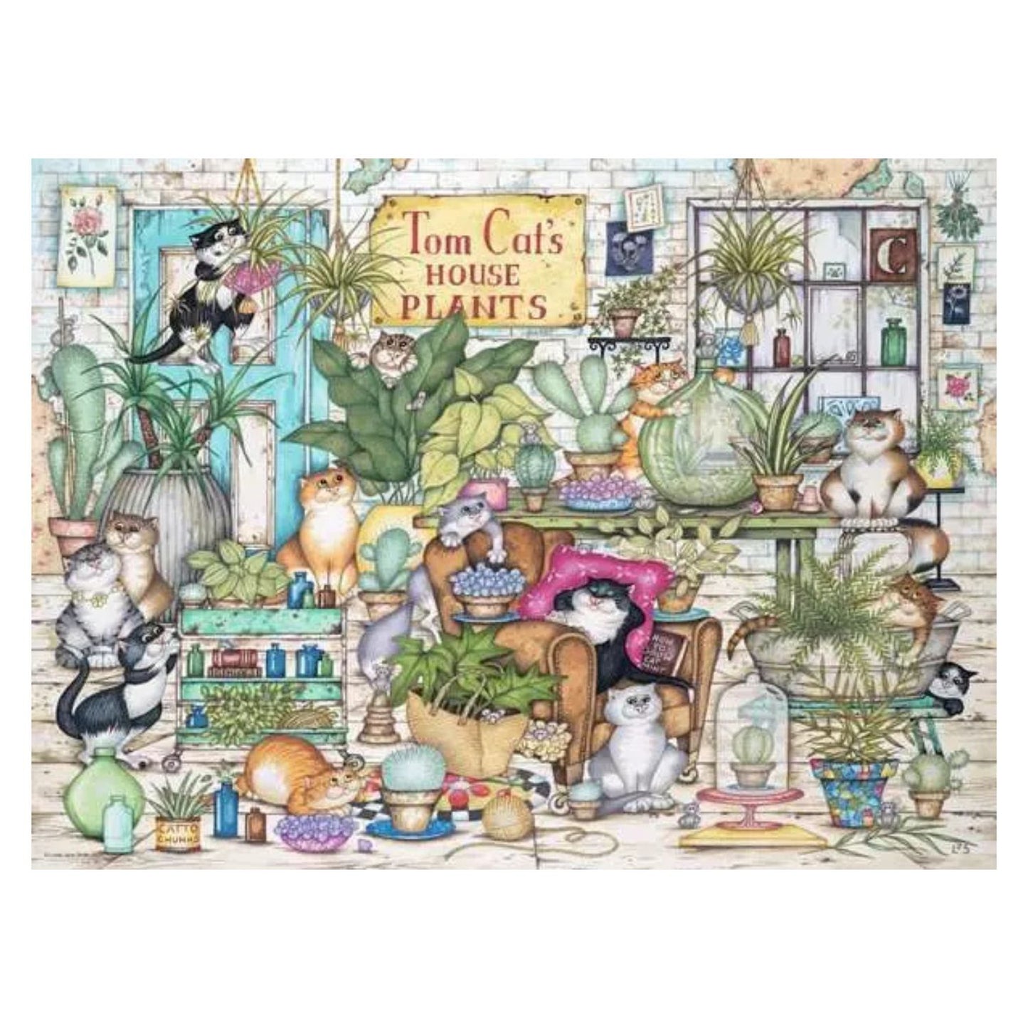 Puzzle Crazy Cats: Las Plantas de Tom Cat – 500 piezas