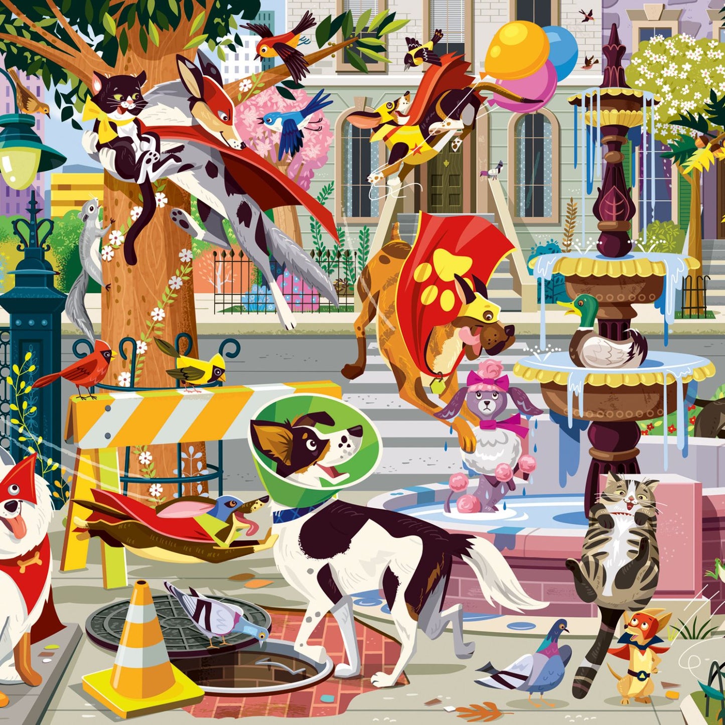 Puzzle 60 Piezas Mascotas Superhéroes