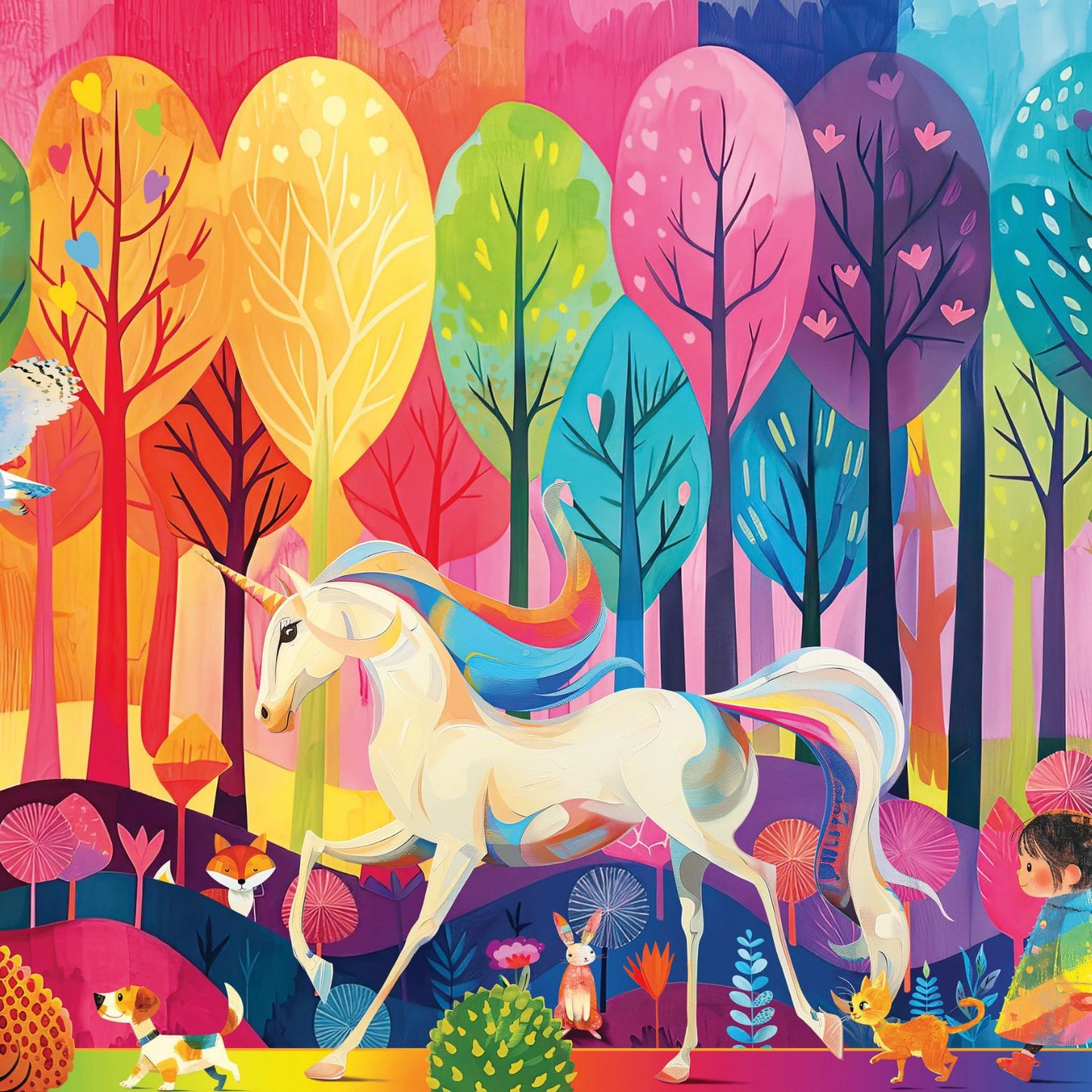 Puzzle 60 Piezas Unicornio en el Bosque Fantastico