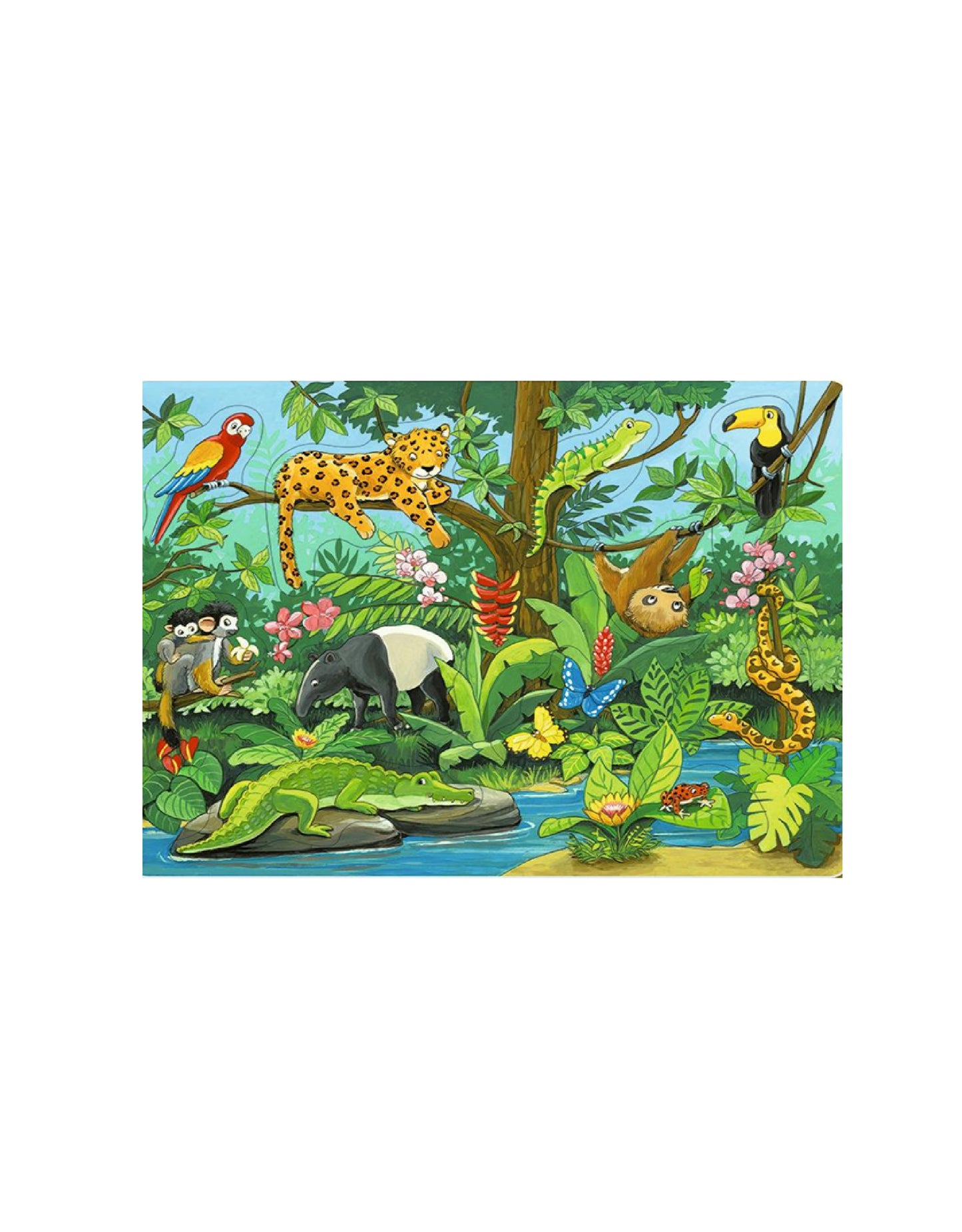Puzzle enmarcado - Animales de la selva