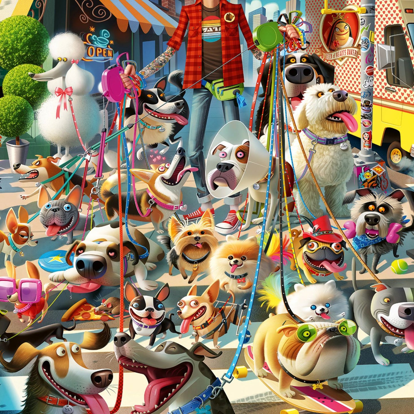 Puzzle 500 Piezas Grandes Paseador de Perros
