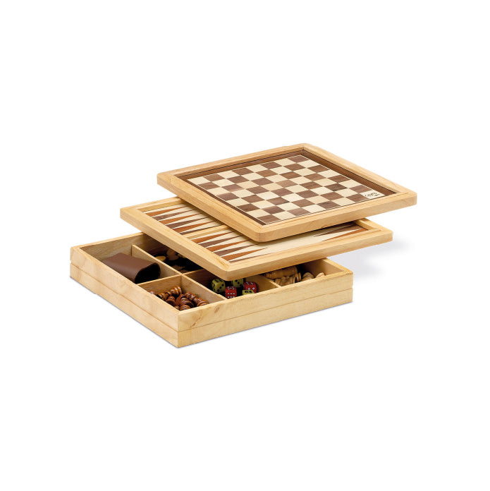 Ajedrez, Damas, Backgammon de Madera