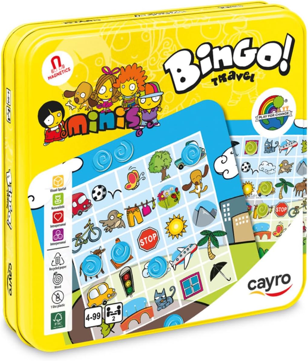 Bingo Magnético Para Viajes Caja Metálica