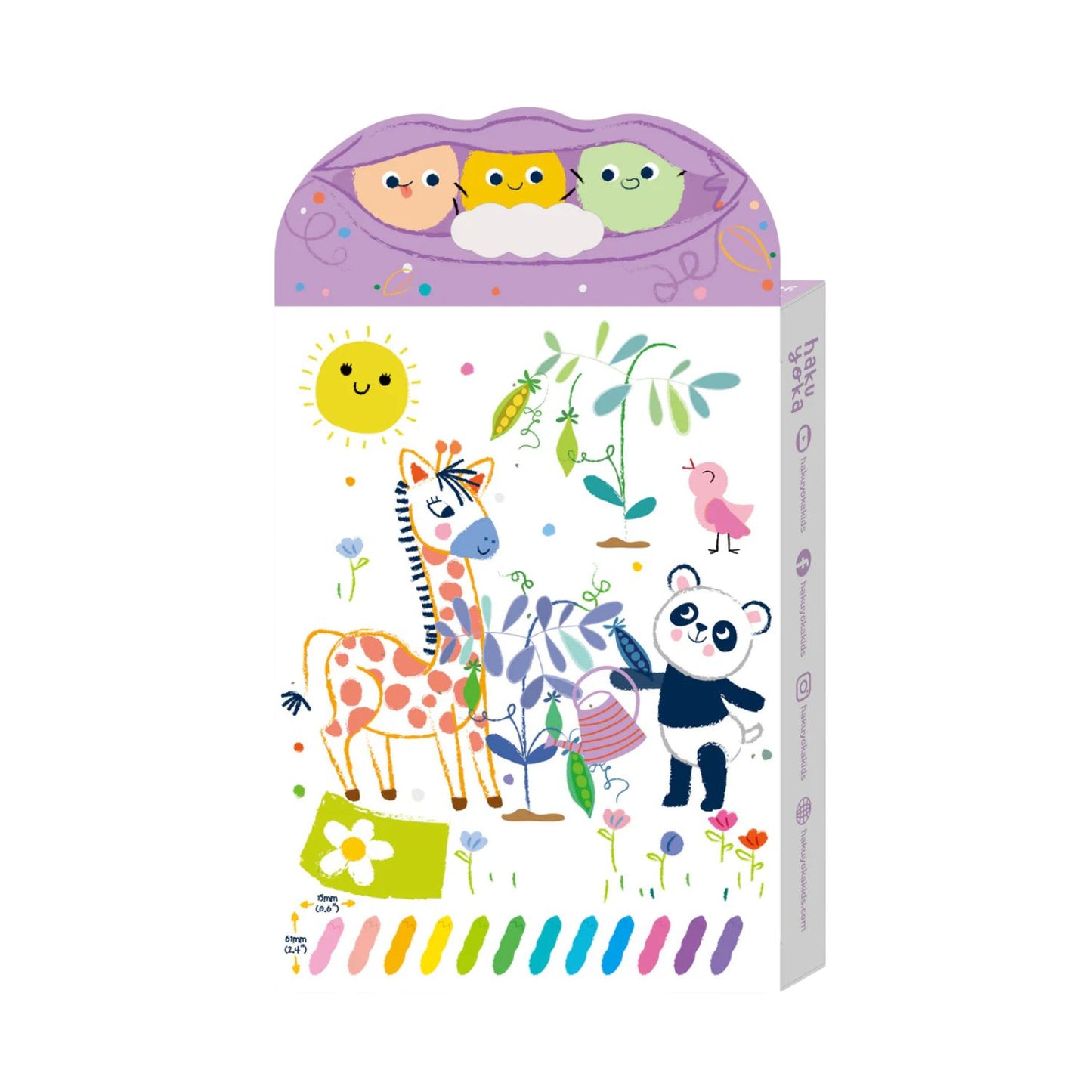 Crayones Happy Pea Pod · 12 Colores Pastel