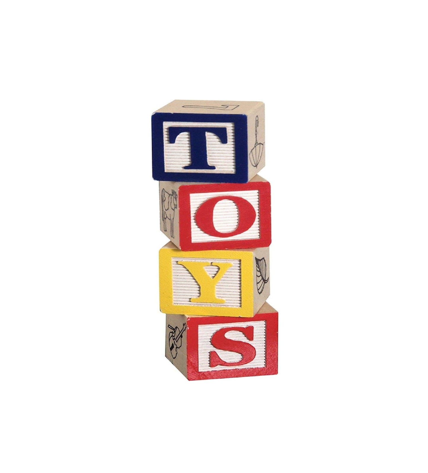 Set cubitos de madera letras y números