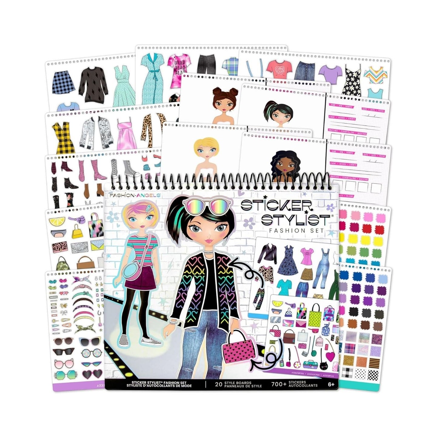 Set de stickers estilista de moda