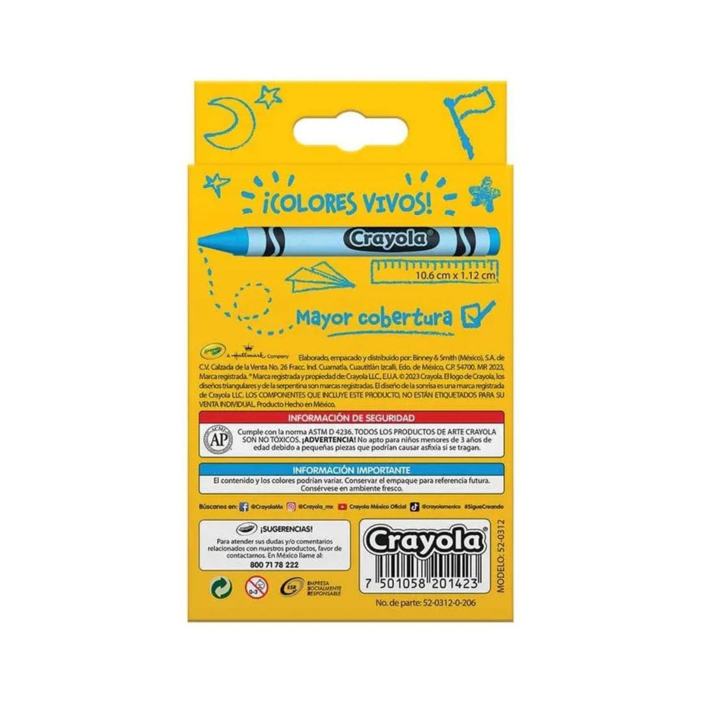 Lapices de Cera Jumbo Crayola 12 unidades