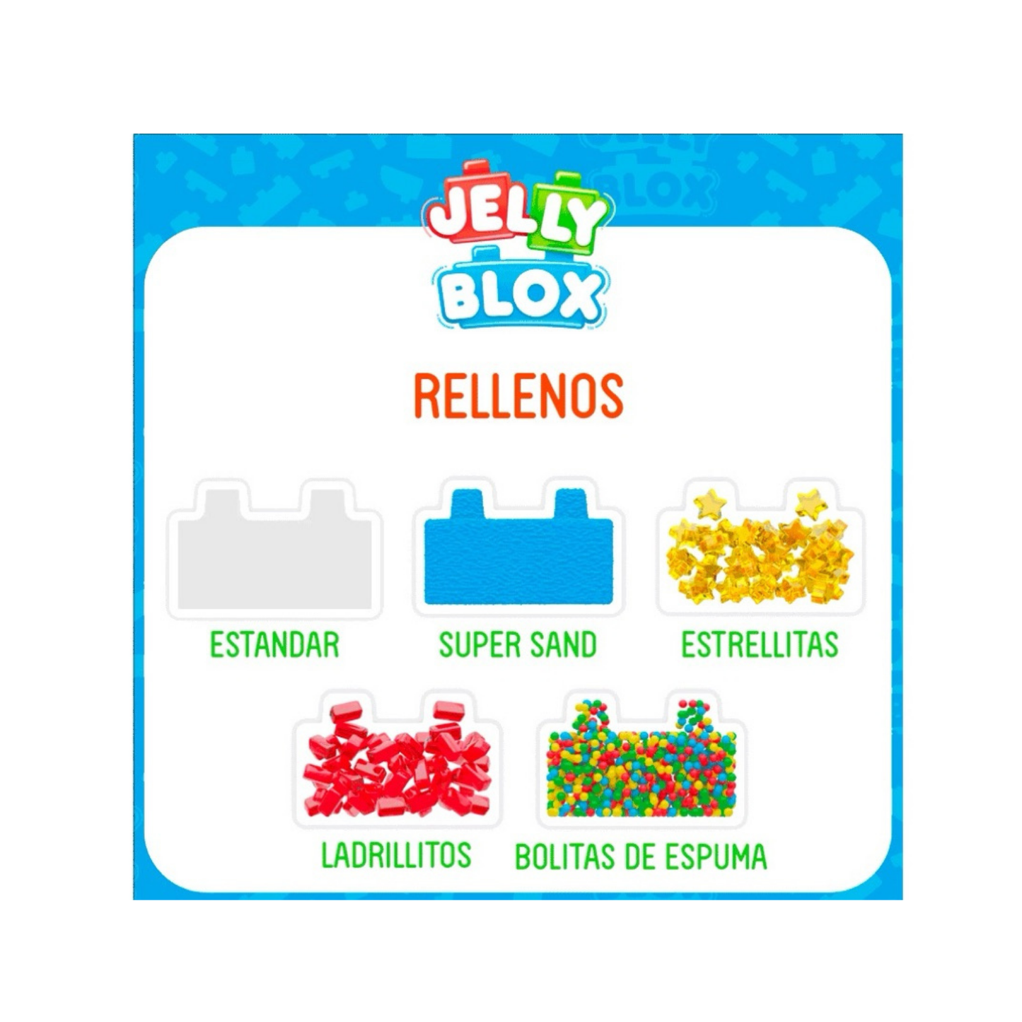 Set 20 bloques blandos Jelly Blox construcción creativa