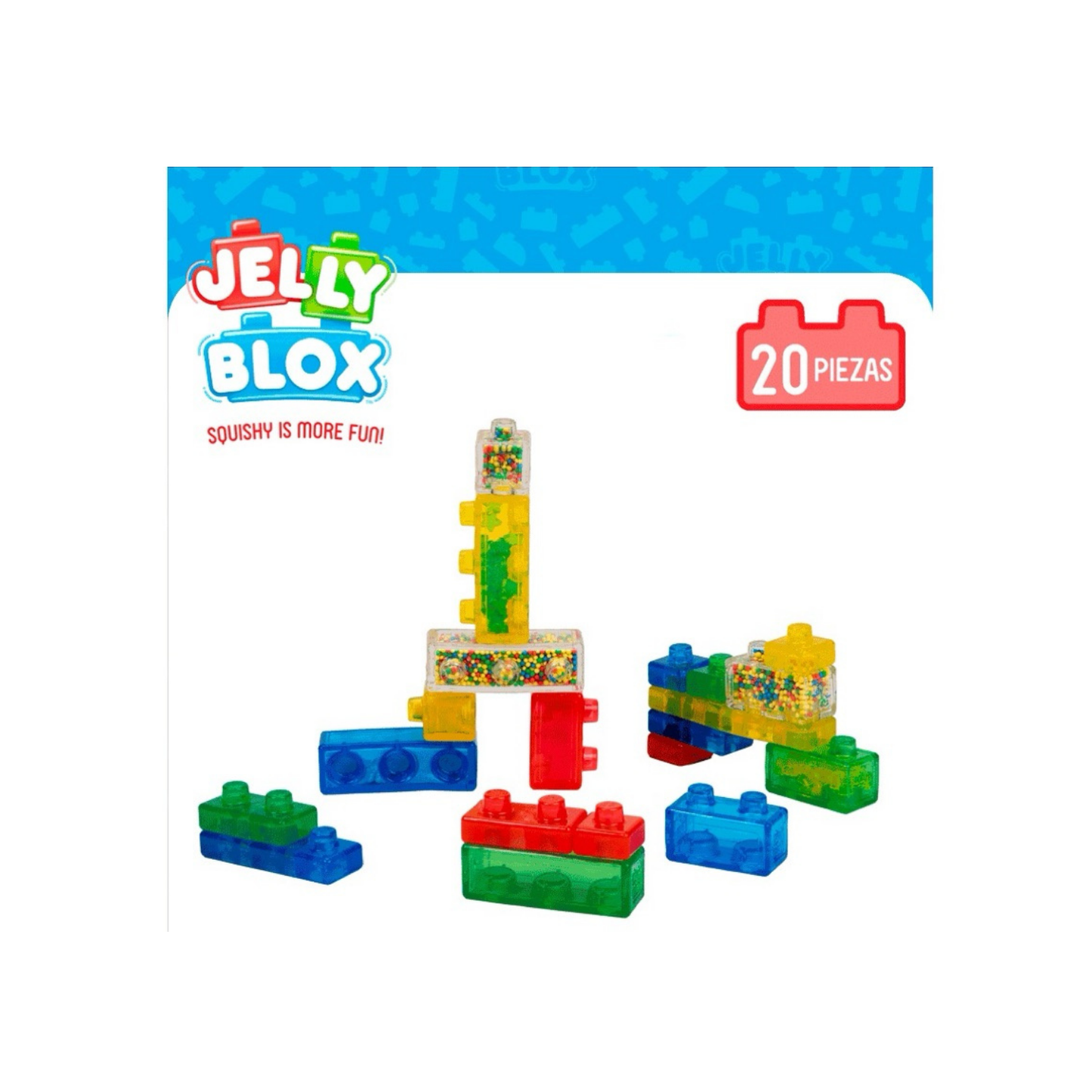Set 20 bloques blandos Jelly Blox construcción creativa