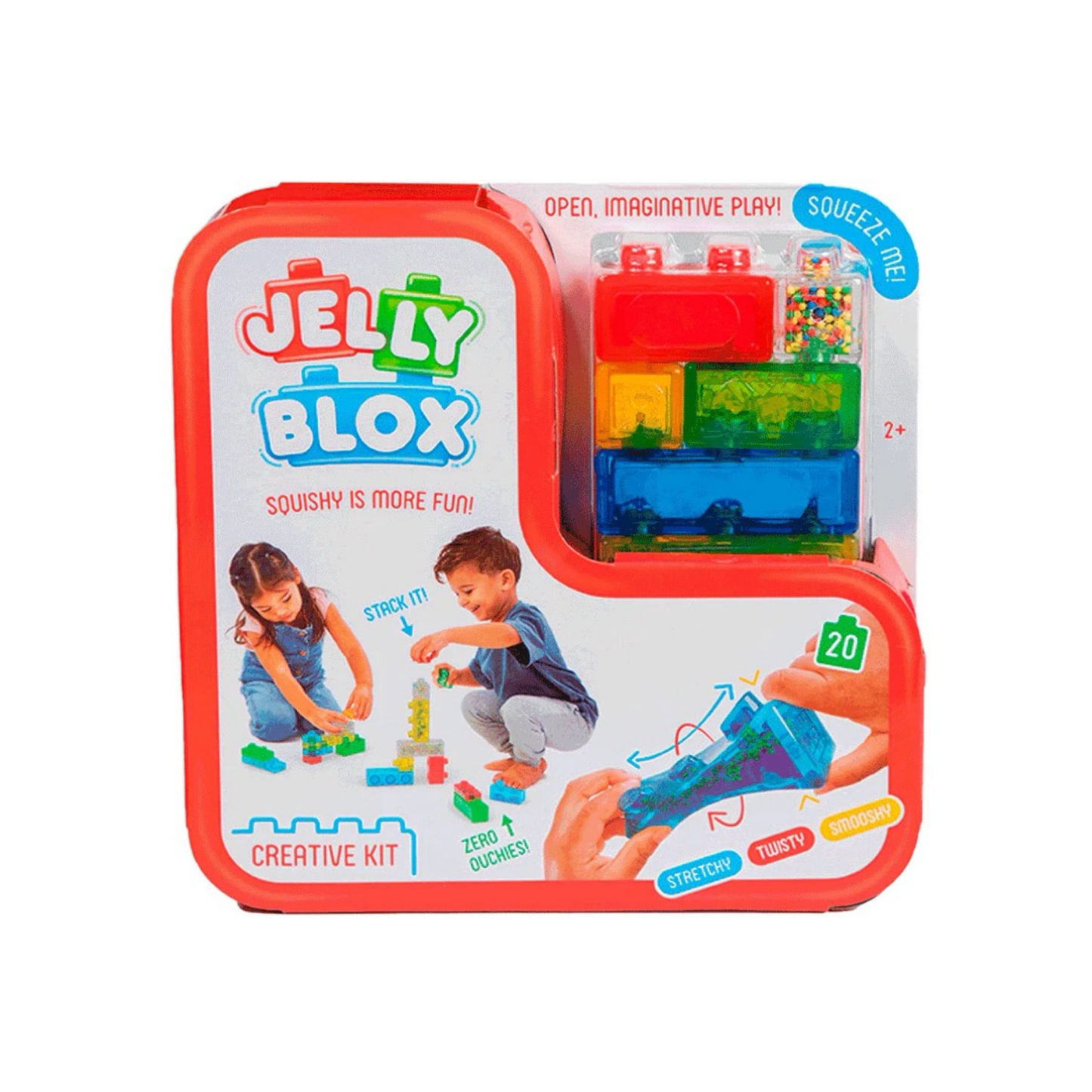 Set 20 bloques blandos Jelly Blox construcción creativa