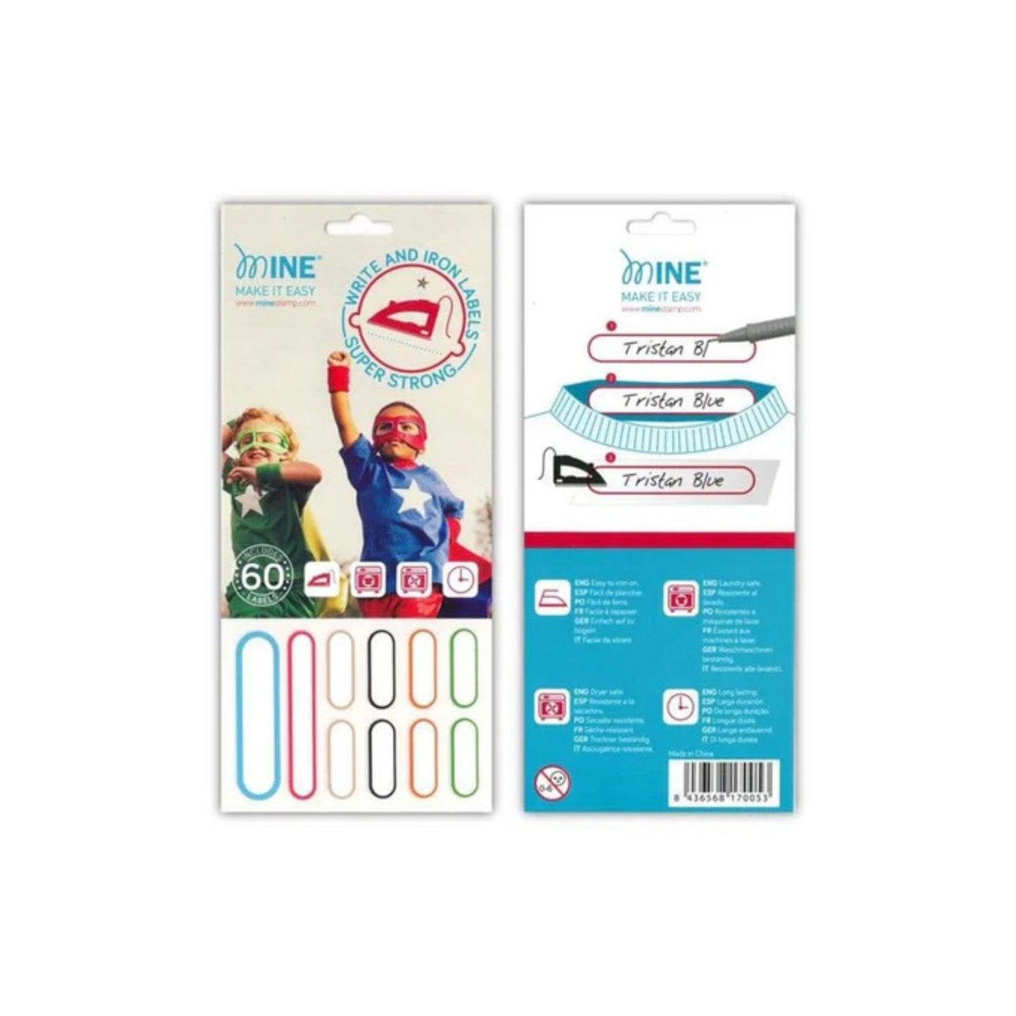 Etiquetas Thermoadhesivas para marcar ropa 60 unidades