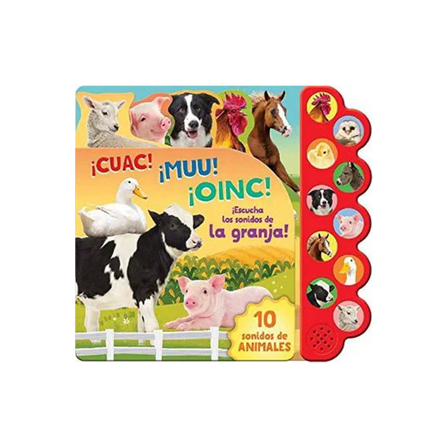 Libro Sonoro - 10 Sonidos De La Granja. ¡cuac! ¡muu! ¡oinc!