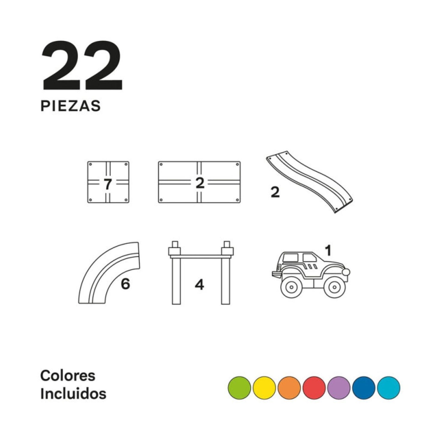 Imanix Pista de Carreras - 22 Piezas