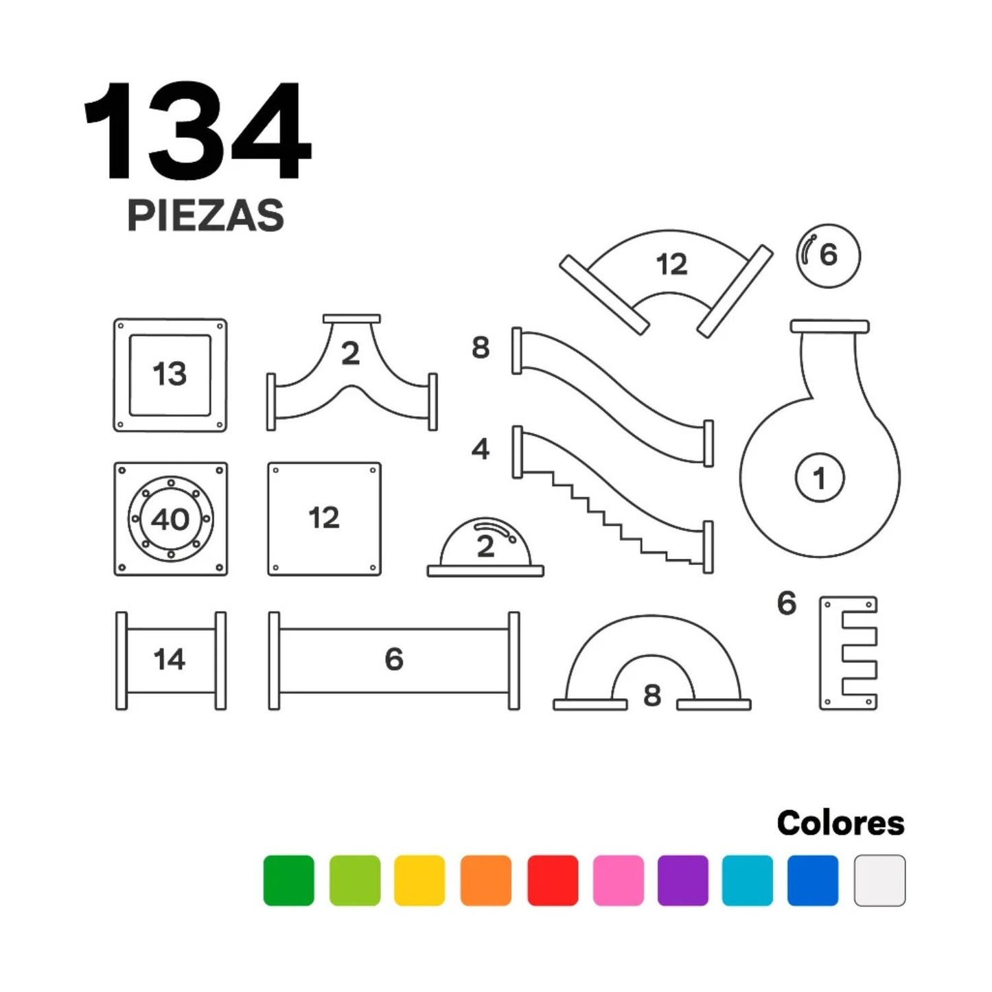 Imanix Tobogán - 134 piezas