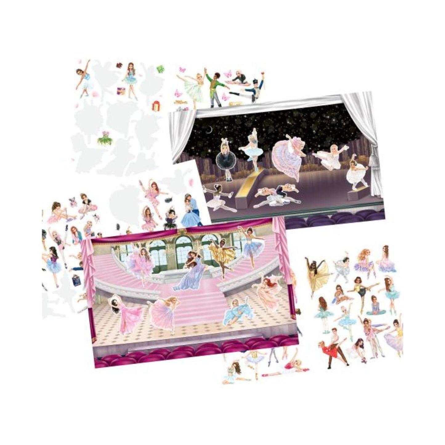 Pad de stickers reutilizables Stickerworld Ballet Top Model