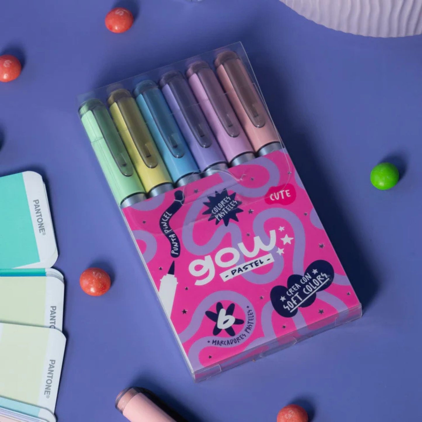 Marcadores Gow Pastel 6 unidades
