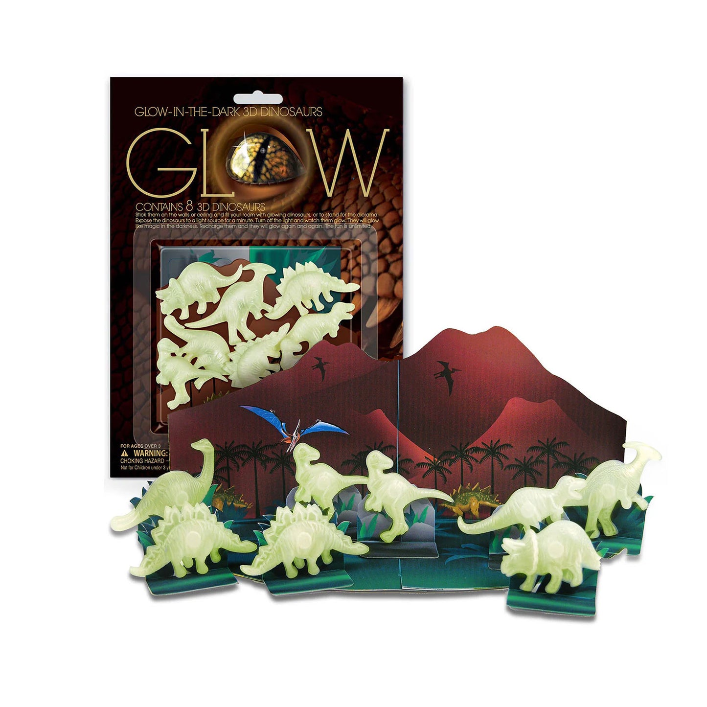 Dinosaurios fosforescentes 3D