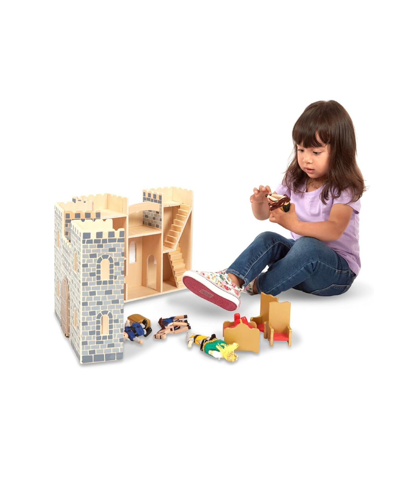 Castillo de madera gris