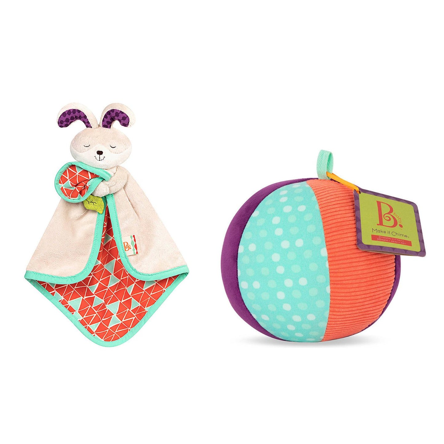 Pack Bebés B. Toys · Tuto Conejo + Pelota Sensorial