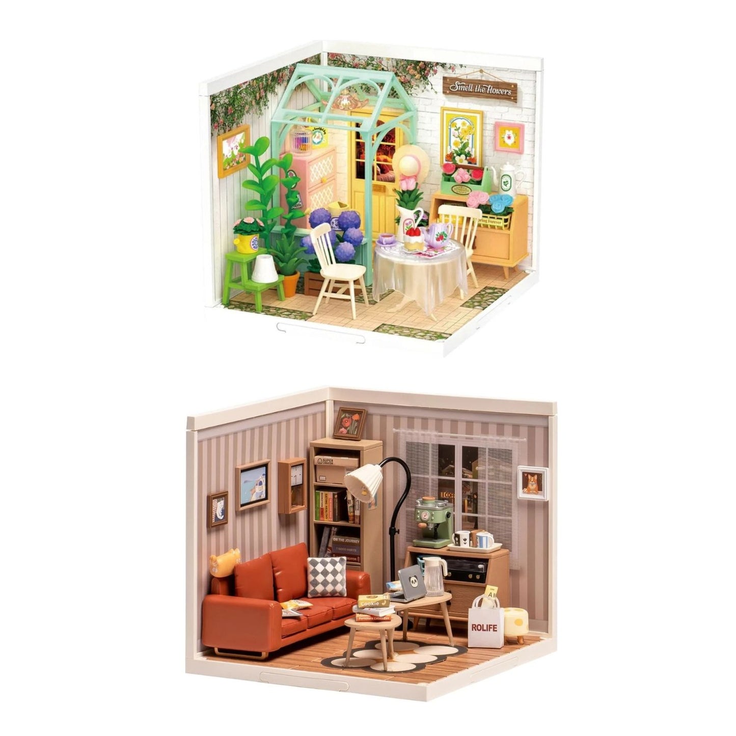 Pack Rolife Miniaturas · Jardín de Té + Sala de Estar