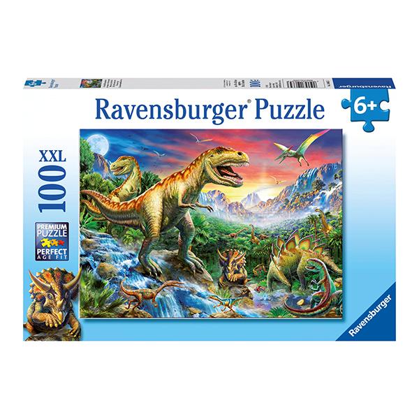 Puzzle XXL Feroces dinosaurios - 100 piezas