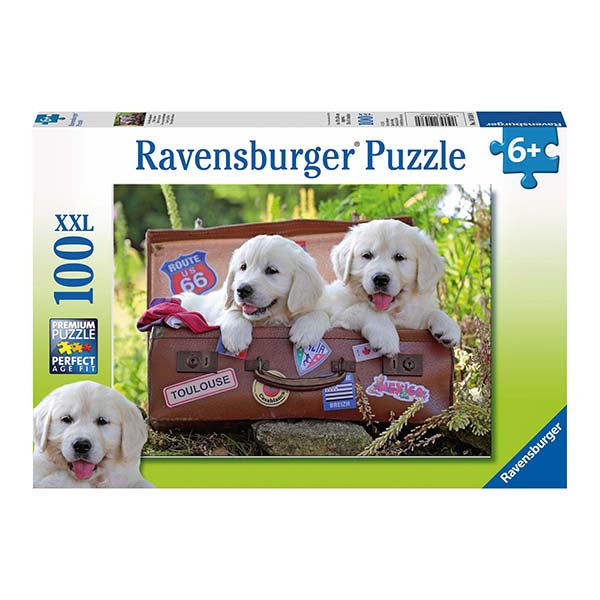 Puzzle XXL Cachorritos viajeros - 100 piezas