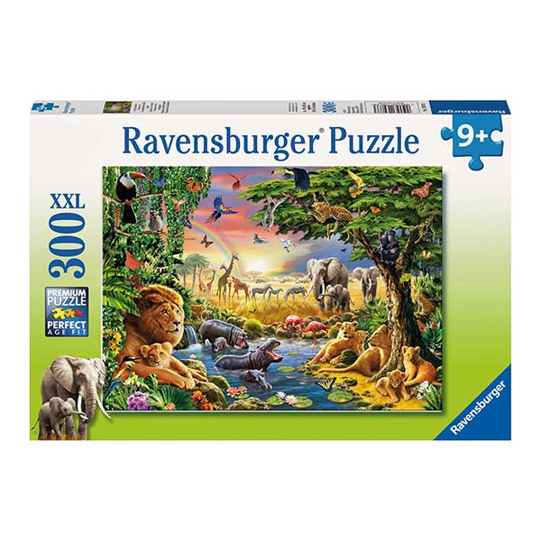Puzzle XXL Atardecer en la cascada - 300 piezas