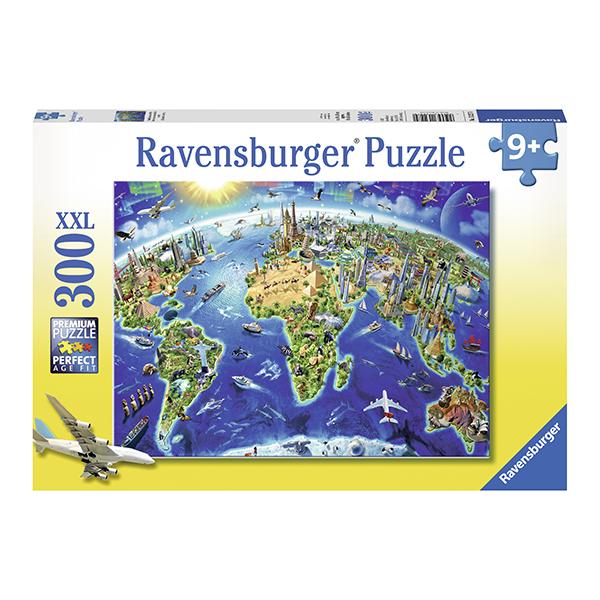 Puzzle XXL Mapa de los monumentos - 300 piezas