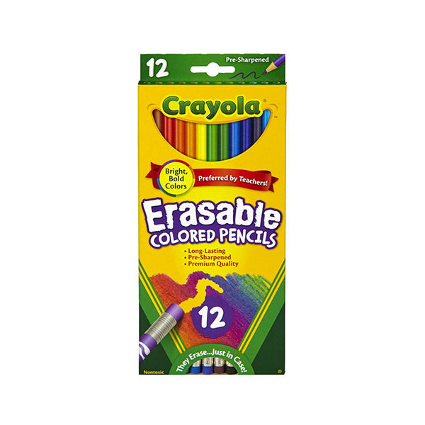 Lápices de colores borrables - 12 unidades