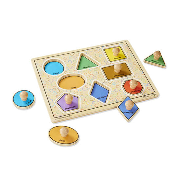 Puzzle con tomador - Figuras geométricas