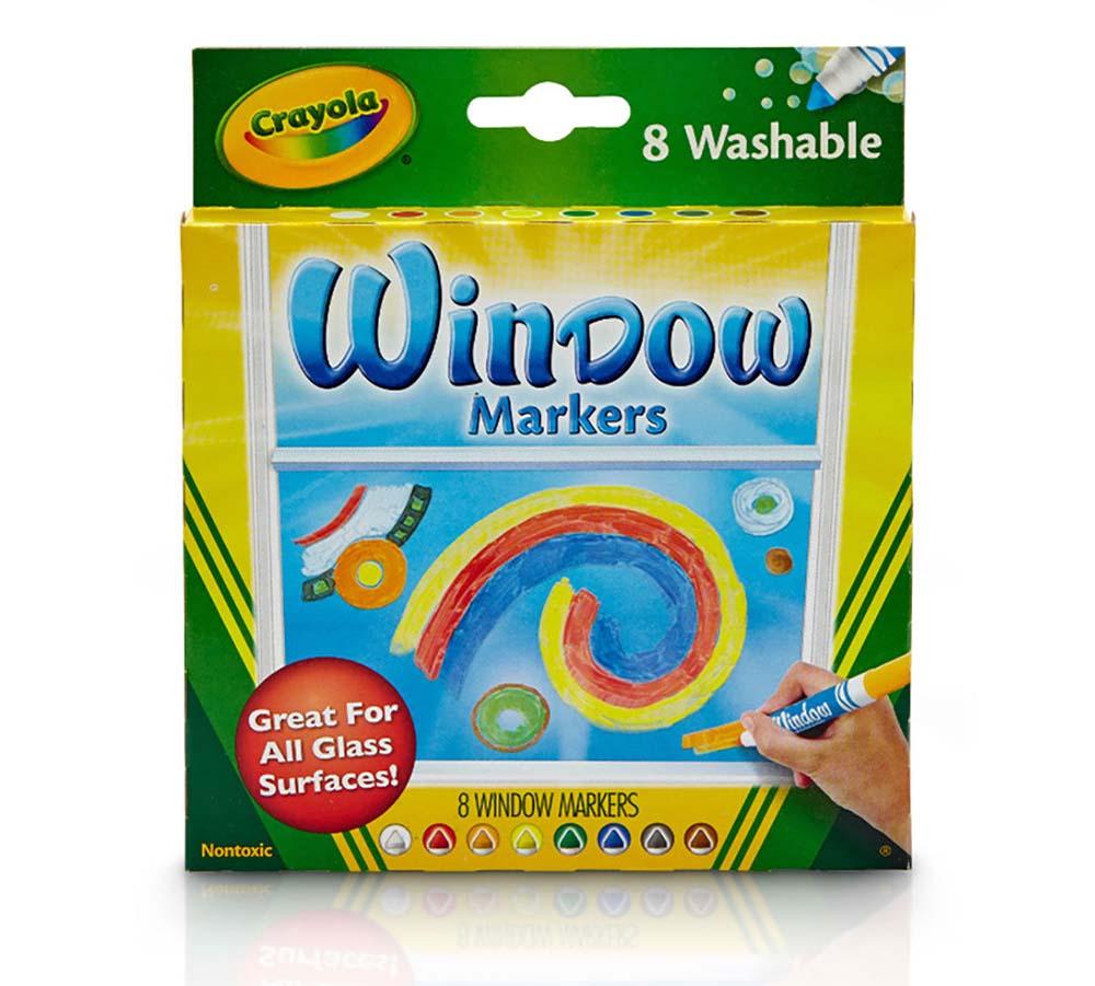 Plumones lavables para ventanas - 8 unidades