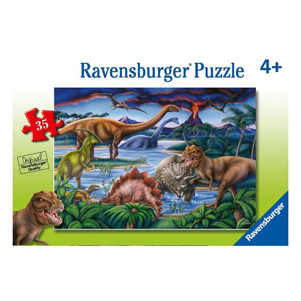 Puzzle Reunión de dinosaurios - 35 piezas