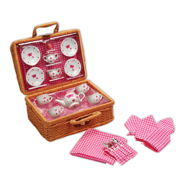 Canasto tacitas de porcelana- mariposas