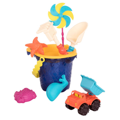 Set de playa con balde y accesorios - Azul marino