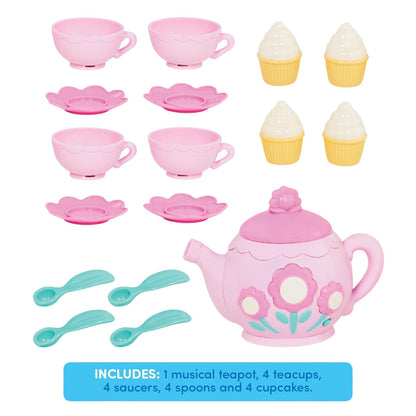 Juego de té musical rosado