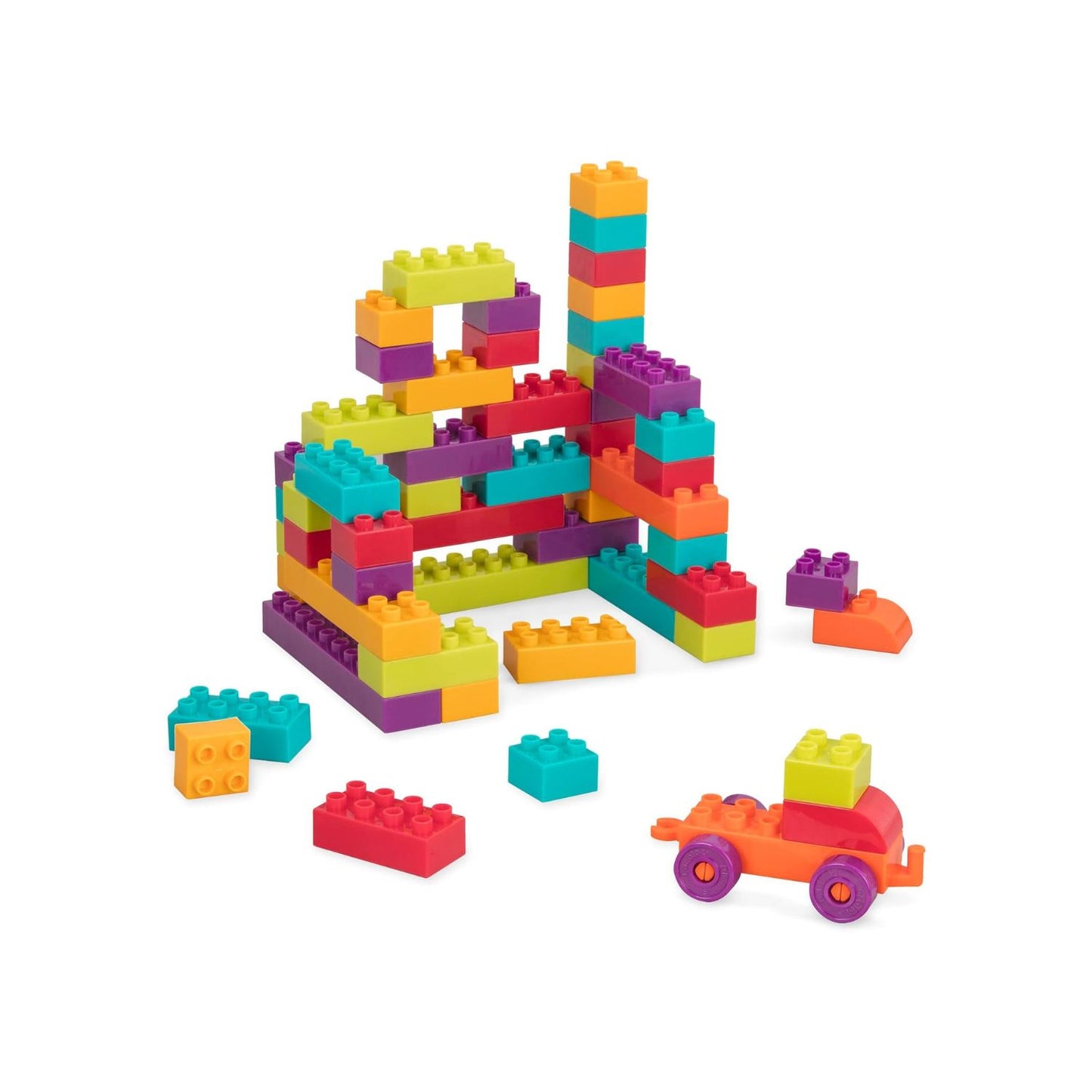 Carrito Vagón de Bloques de Construcción Locbloc