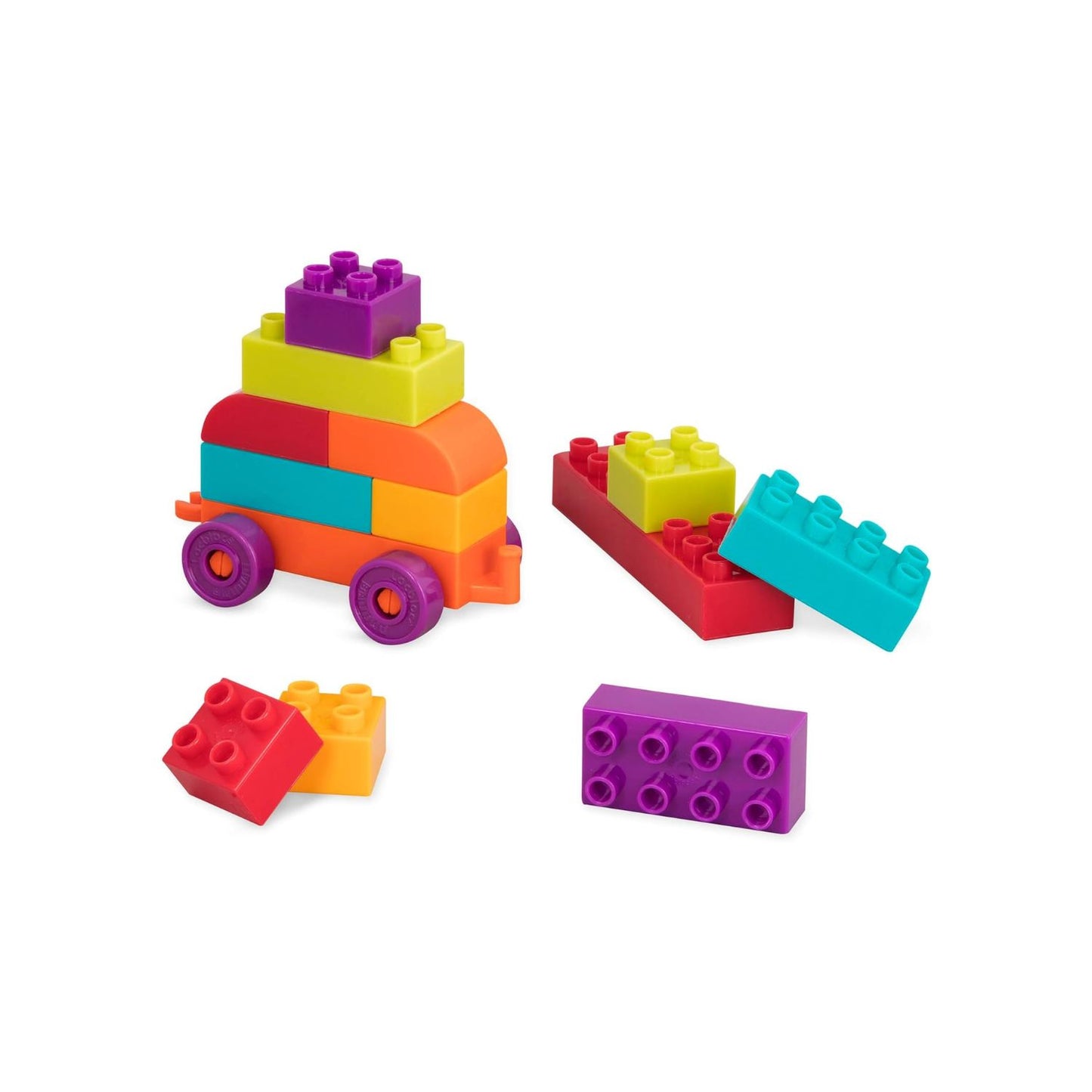 Carrito Vagón de Bloques de Construcción Locbloc