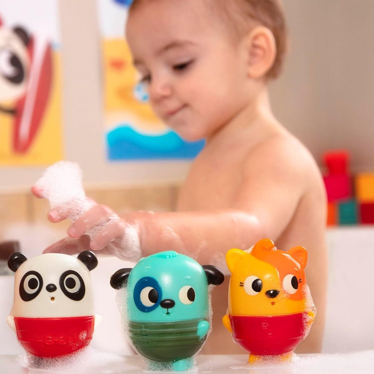 Set de juguetes de baño con chorritos de agua